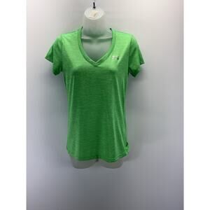 Under Armour Short-Sleeve T-Shirt, Summer Lime/Metallic Silver Women’s XS Spot